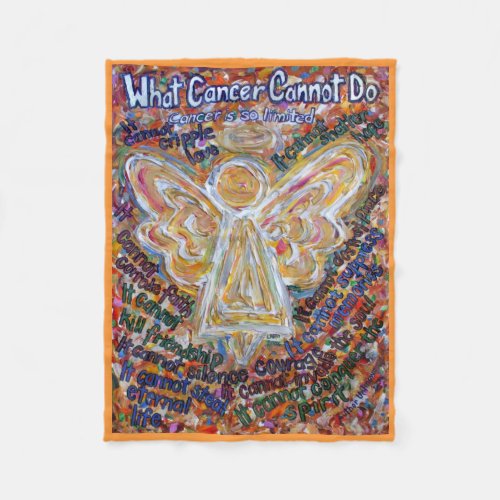 What Cancer Cannot Do Angel Chemo Fleece Blanket