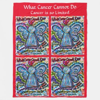 What Cancer Cannot Do Angel Chemo Fleece Blanket