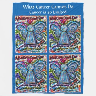 What Cancer Cannot Do Angel Chemo Fleece Blankets