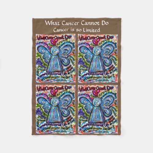 What Cancer Cannot Do Angel Chemo Fleece Blankets