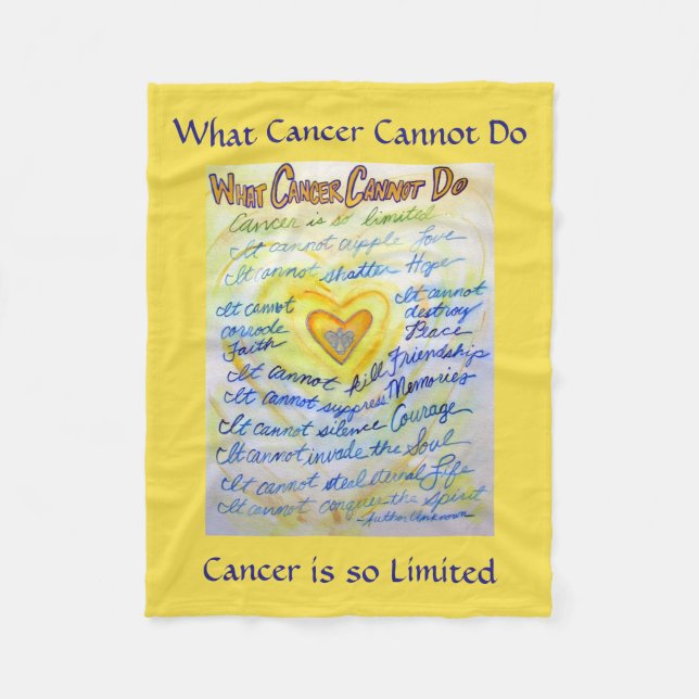 What Cancer Cannot Do Angel Custom Chemo Blankets (Front)