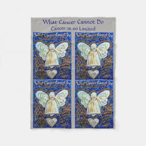 What Cancer Cannot Do Angel Fleece Chemo Blanket