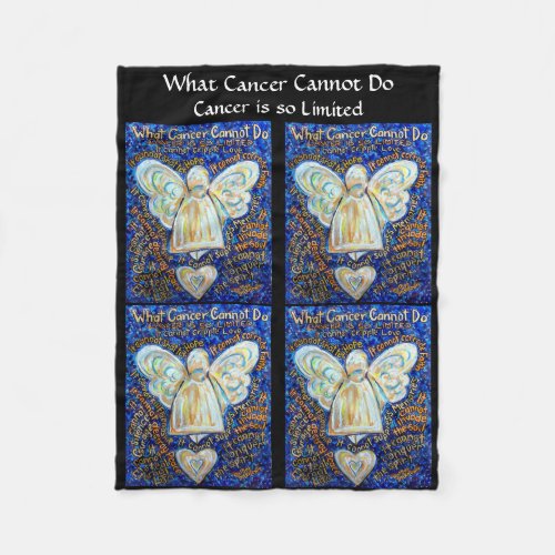 What Cancer Cannot Do Angel Fleece Chemo Blanket