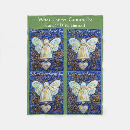 What Cancer Cannot Do Angel Fleece Chemo Blanket