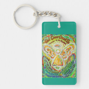 What Cancer Cannot Do Angel Pendant Keychain