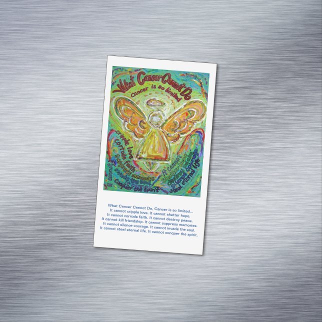 What Cancer Cannot Do Angel Poem Custom Magnets (In Situ)