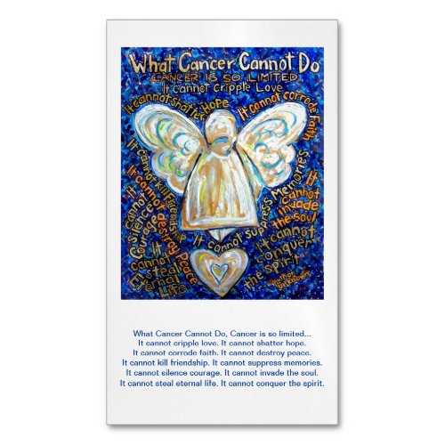 What Cancer Cannot Do Angel Poem Custom Magnets