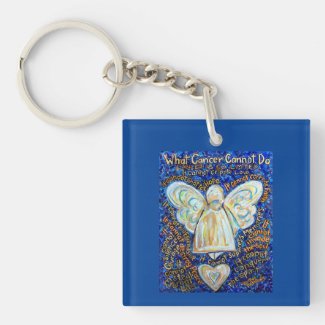 What Cancer Cannot Do Angel Poem Pendant Keychains