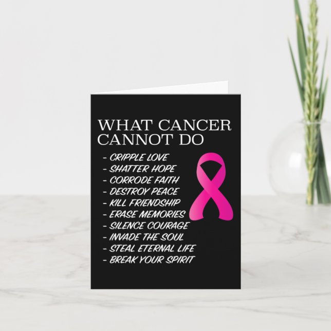 What Cancer Cannot Do -   Awareness - Inspiration Card (Front)