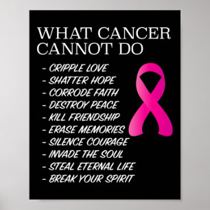 What Cancer Cannot Do - Awareness - Inspiration Poster