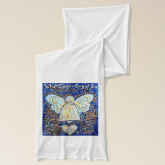 What Cancer Cannot Do Blue and Gold Angel Scarf