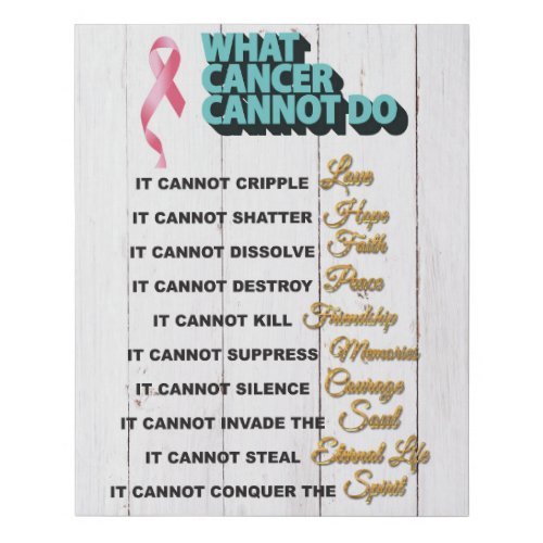 What Cancer Cannot Do Canvas PrintChemo Care Gift