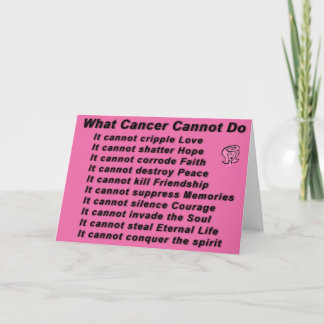 what cancer cannot do card