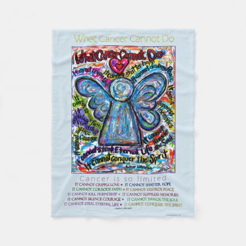 What Cancer Cannot Do Chemo Angel Fleece Blanket