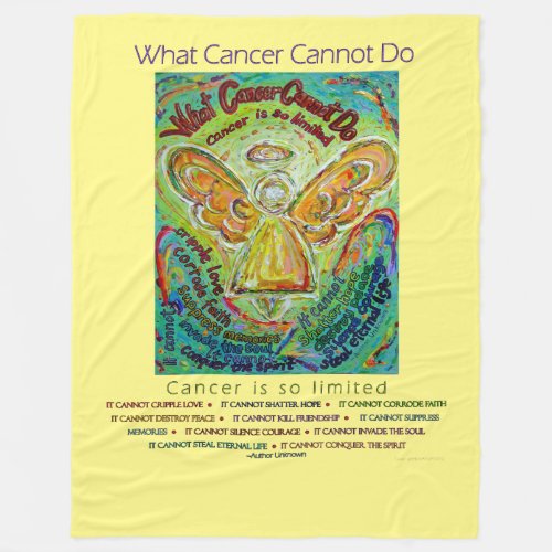 What Cancer Cannot Do Chemo Angel Fleece Blankets