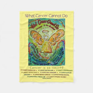What Cancer Cannot Do Chemo Angel Fleece Blankets