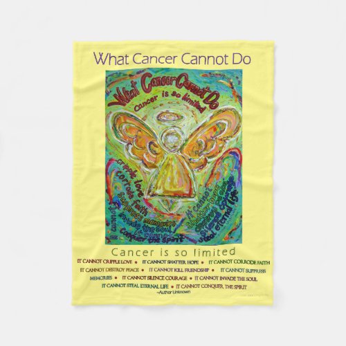 What Cancer Cannot Do Chemo Angel Fleece Blankets