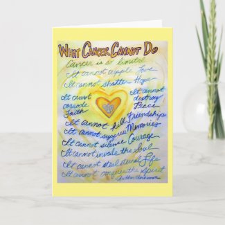 What Cancer Cannot Do Custom Art Greeting Cards