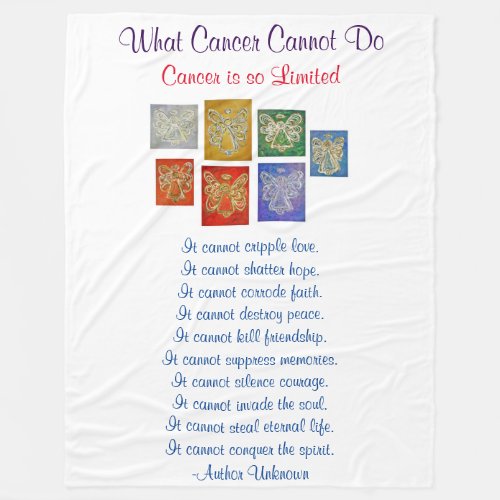 What Cancer Cannot Do Guardian Angel Chemo Blanket
