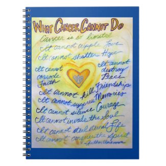 What Cancer Cannot Do Heart Art Notebook Journal