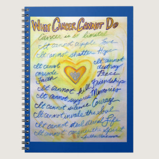 What Cancer Cannot Do Heart Art Notebook Journal