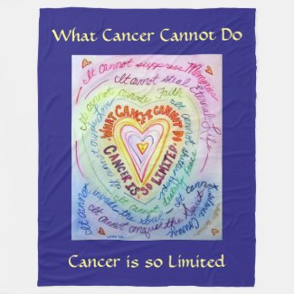 What Cancer Cannot Do Heart Fleece Chemo Blanket
