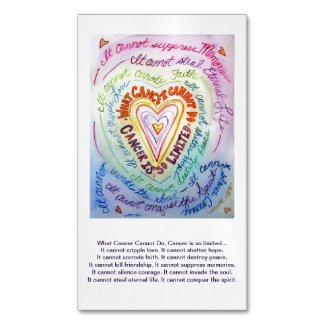 What Cancer Cannot Do Heart Poem Custom Magnets
