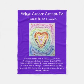 What Cancer Cannot Do Heart Soft Fleece Blanket