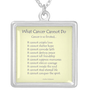 What Cancer Cannot Do Necklace Jewelry