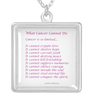 What Cancer Cannot Do Necklace Jewelry