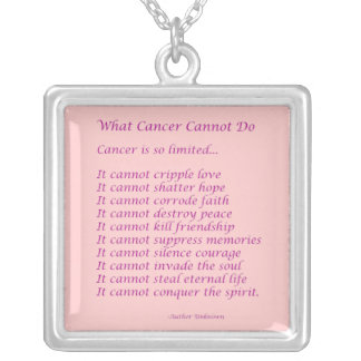 What Cancer Cannot Do Necklace Jewelry (Pink)