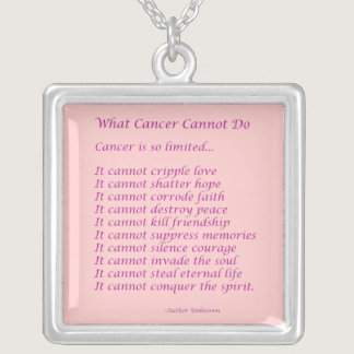 What Cancer Cannot Do Necklace Jewelry (Pink)