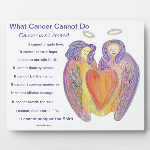 What Cancer Cannot Do Poem Angel Art Plaque