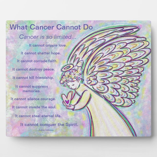 What Cancer Cannot Do Poem Angel Art Plaque (Front)