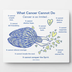 What Cancer Cannot Do Poem Angel Art Plaque