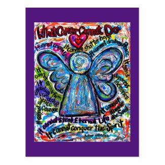 What Cancer Cannot Do Poem Angel Art Postcards