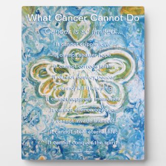 What Cancer Cannot Do Poem Angel Art Print Plaque