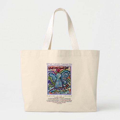 What Cancer Cannot Do Poem Angel Art Tote Bag