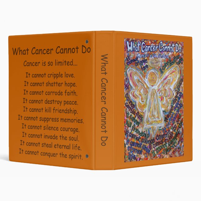 What Cancer Cannot Do Poem Angel Binder Notebook (Background)