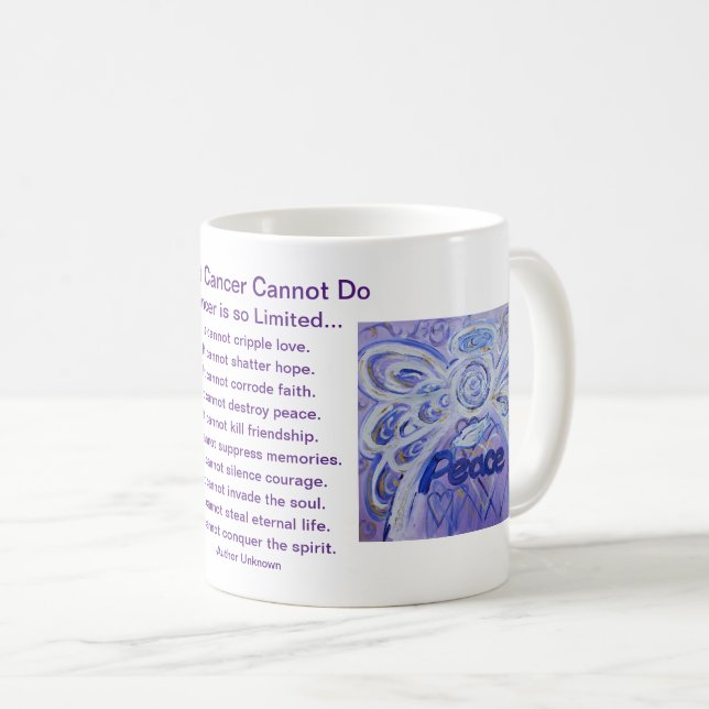 What Cancer Cannot Do Poem Angel Coffee Cup Mug (Front Right)