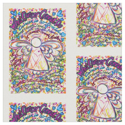 What Cancer Cannot Do Poem Angel Fabric Material