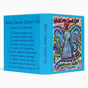 What Cancer Cannot Do Poem Angel Notebook Binder