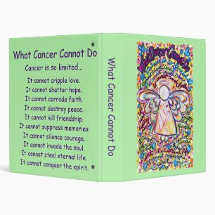 What Cancer Cannot Do Poem Angel Notebook Binder