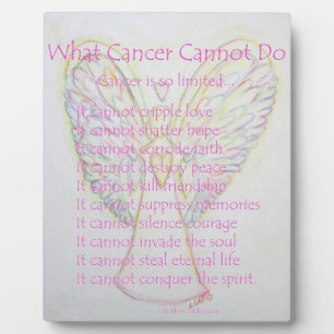 What Cancer Cannot Do Poem Angel Painting Plaque