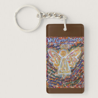 What Cancer Cannot Do Poem Angel Pendant Keychains