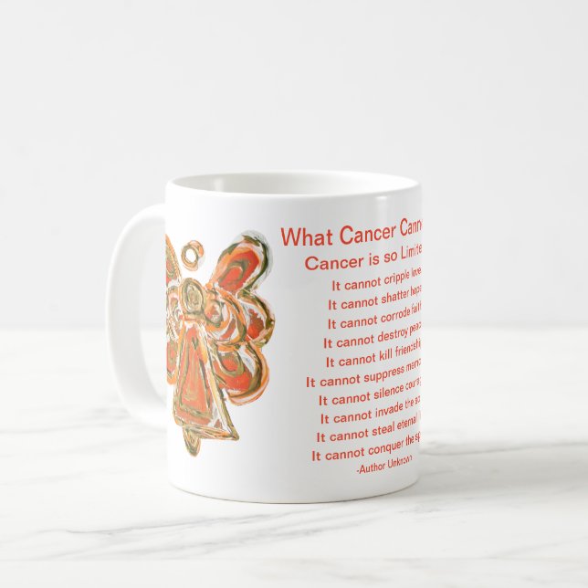 What Cancer Cannot Do Poem Art Coffee Mug Cup (Front Left)