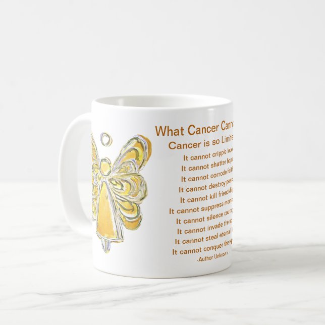 What Cancer Cannot Do Poem Art Coffee Mug Cup (Front Left)