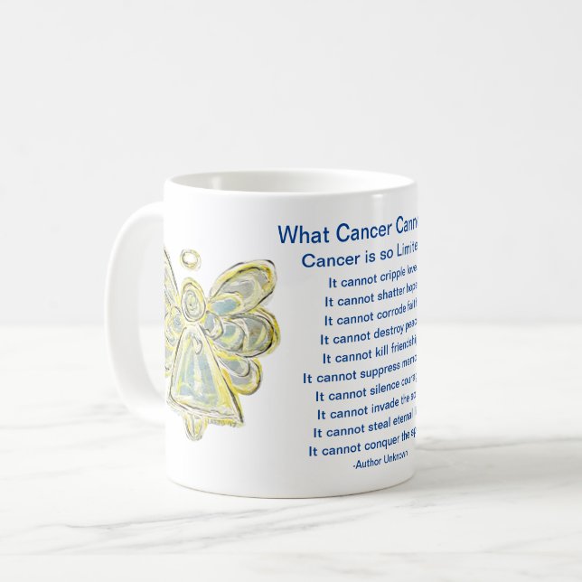 What Cancer Cannot Do Poem Art Coffee Mug Cup (Front Left)