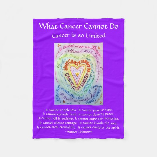 What Cancer Cannot Do Poem Chemo Custom Blanket - 