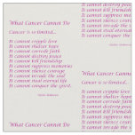 What Cancer Cannot Do Poem Fabric inspire Material